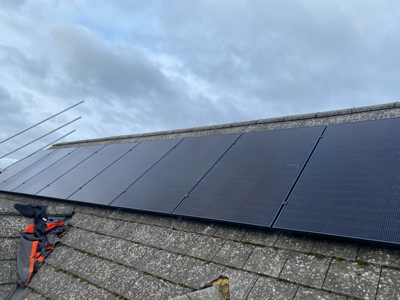 Solar Panel Installed at Rooftop of a London Home